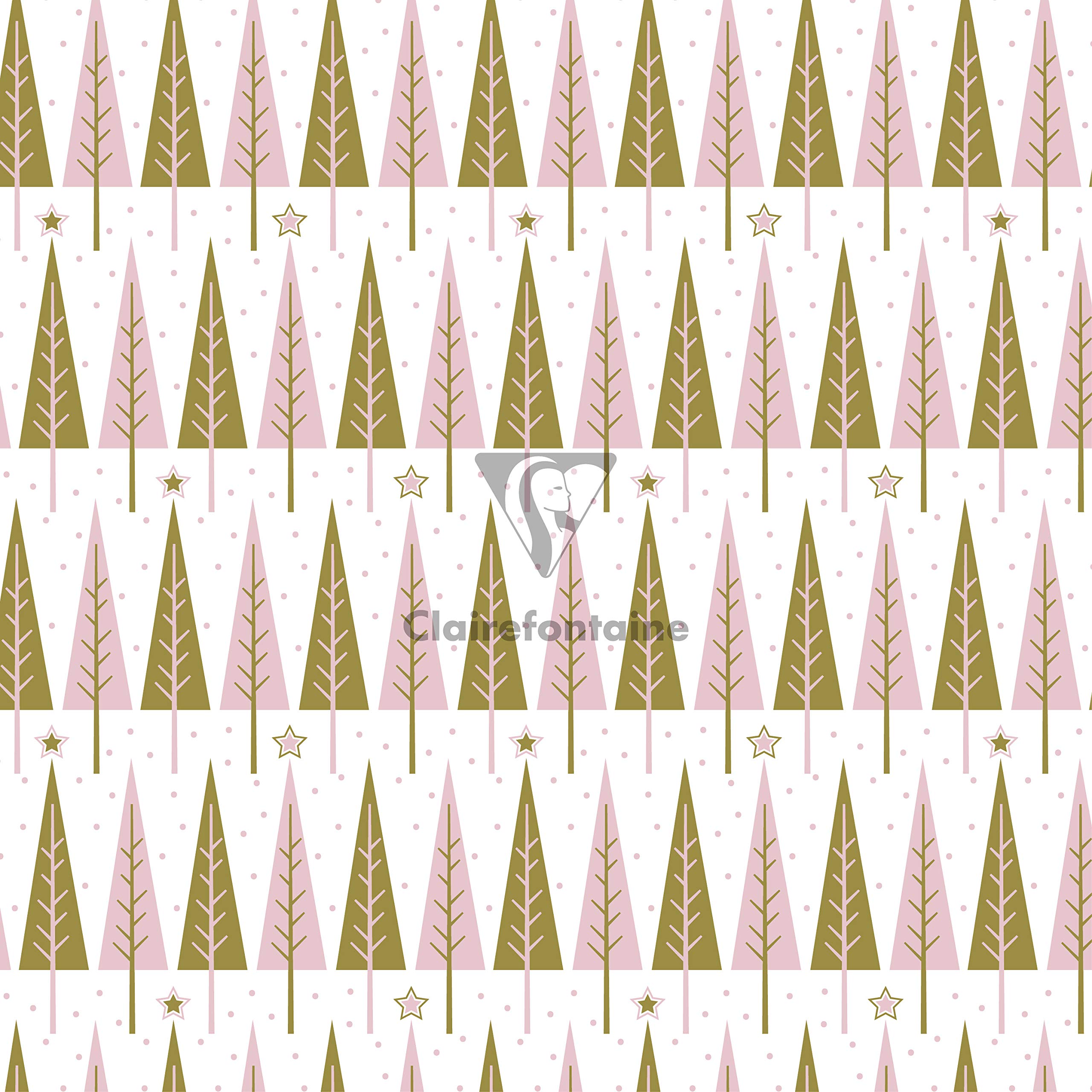 Clairefontaine 201965AMZC - Karton mit 10 Rollen Geschenkpapier Excellia 5mx0m70 80g, sortierte Motiven Cocooning