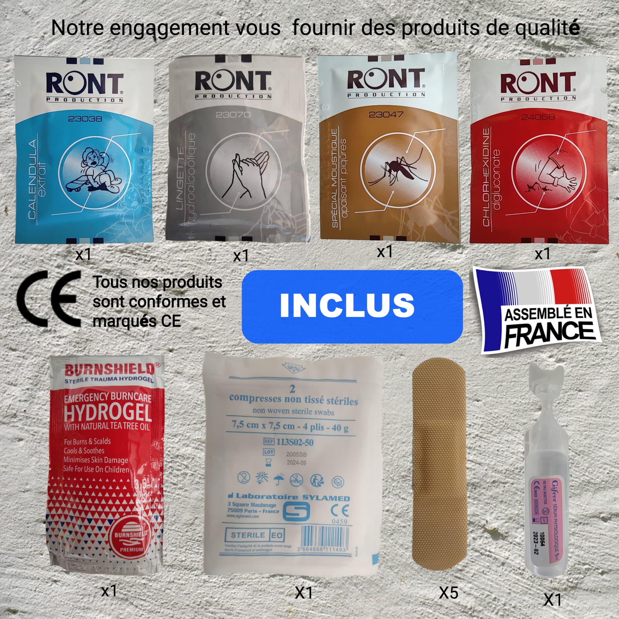 Kit De Survie Militaire Complet - Trousse De Secours Avec Garrot Tourniquet, Pansement Israélien, Ciseaux Lister & Couverture De Survie Pour Famille, Voiture Et Randonnée