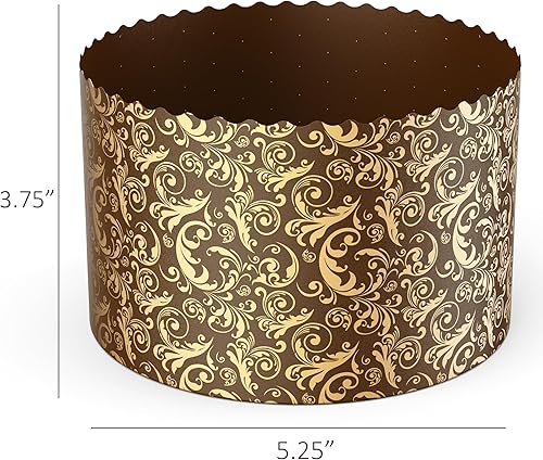 Miniatura 2 de Hermoso molde de papel para panettone de 18 onzas, juego de 12 formas de papel para hornear pan, pasteles o pastelería de Pascua, molde desechable