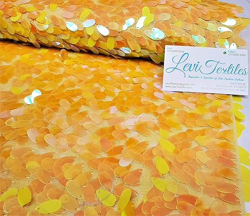 Miniatura 5 de The Mermaid Sequin - Tela ovalada iridiscente de lentejuelas en malla de polietileno, por yarda, tela de lentejuelas, mantel, lino, mantel de