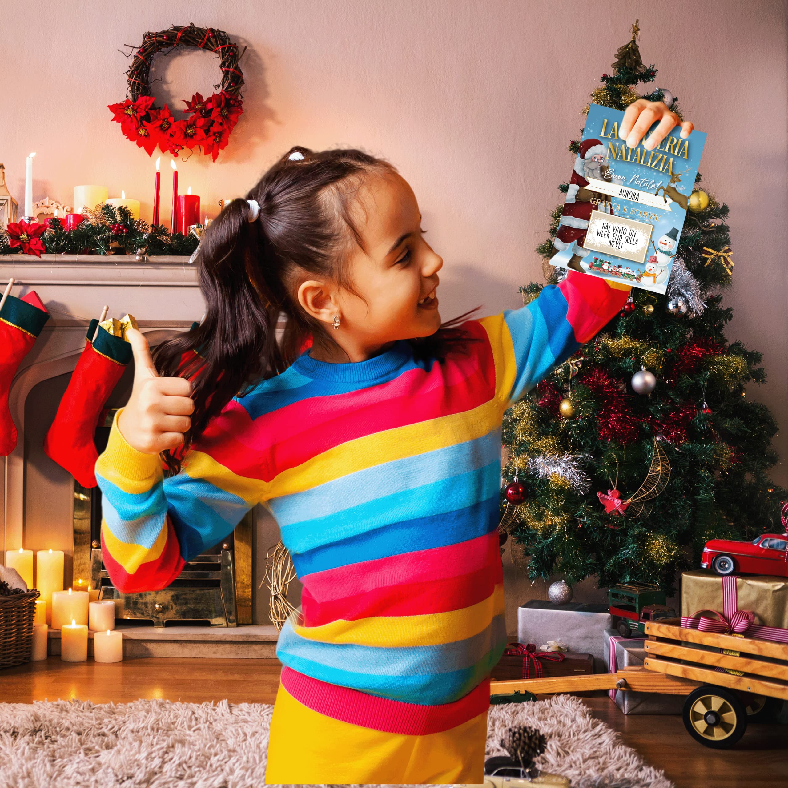 KAÏDENSÏ Gratta e Vinci Personalizzato Natale - La Lotteria Natalizia