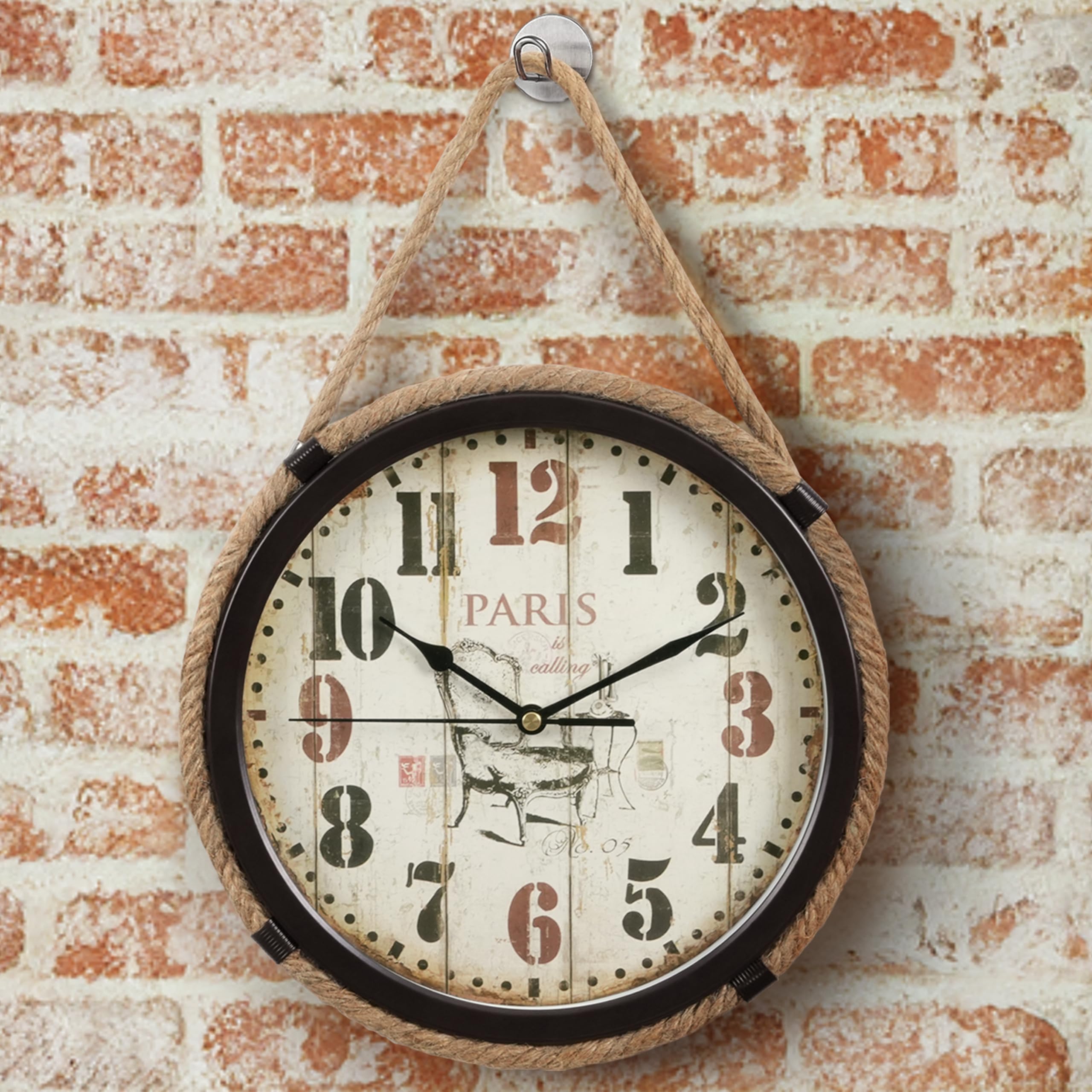 See full amazon price history chart for ABOUT SPACE Analog Metal Wall Clock for Home-11 Inch Vintage Rope Hanging Clock Retro Persian Themed Ivory Finish Clock for Living Room, Bedroom, Dining Room, Cafe, Restaurant, Farmhouse (Brown) ABOUT SPACE Analog Metal Wall Clock for Home-11 Inch Vintage Rope Hanging Clock Retro Persian Themed Ivory Finish Clock for Living Room, Bedroom, Dining Room, Cafe, Restaurant, Farmhouse (Brown) (B0CK81PLXN) Amazon Price History, Amazon Price Tracker