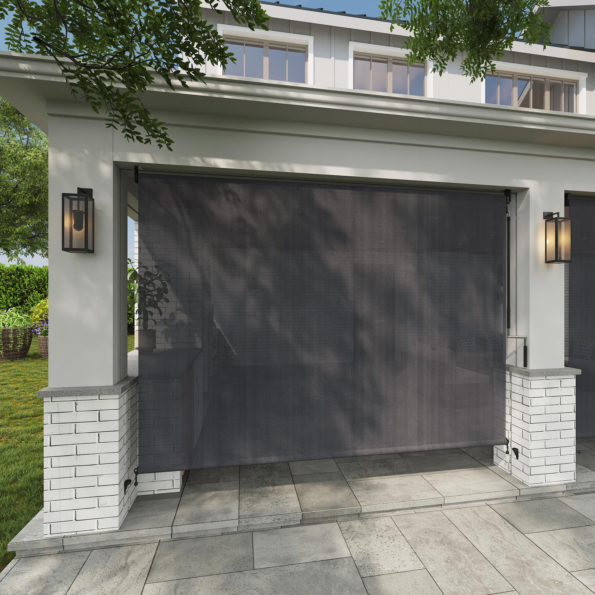 Amazon.com : VICLLAX Outdoor Roller Shade Fabric for Porch Gazebo