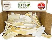 BrazilianPet Premium Wholegrain Rawhide Chips for Dogs - Thick Cut, Long-Lasting Natural Chews, 5 lbs