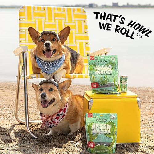 Miniatura 7 de Polkadog Green Monstah Bones Crunchy Treats - Golosinas para perros pequeños y grandes con algas marinas ricas en vitaminas, omega-3, proteínas,