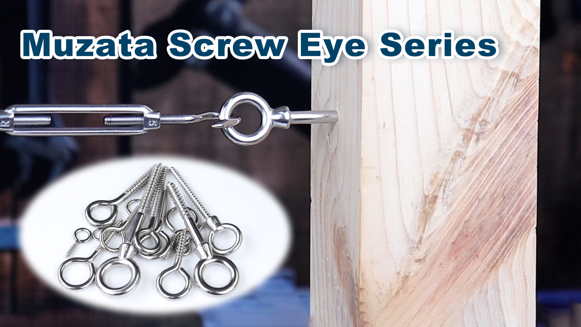 Image of Muzata 20PCS Eye Screws 2 Inch Eye Hook Screw for Wood T316 Stainless Steel M4 Eyelet Hooks Self Tapping for Indoor Outdoor CN22