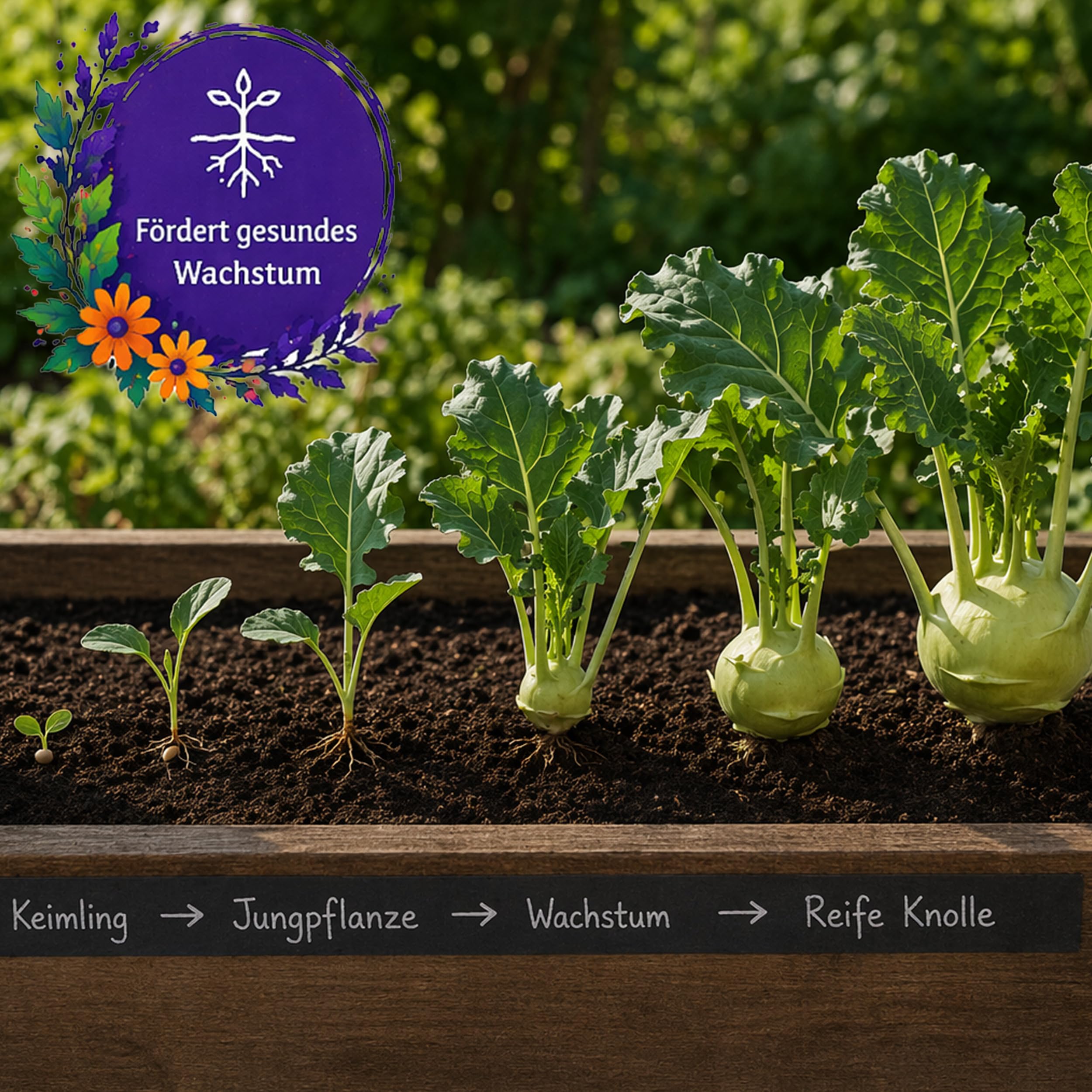 20x Bio Kohlrabi Saatgut Delikatess Weiß – Wundergarten – Mit Pflanzenkohle-Mantel – Hohe Keimrate & zarte Knollen – Gemüsesamen für Garten, Hochbeet & Balkon