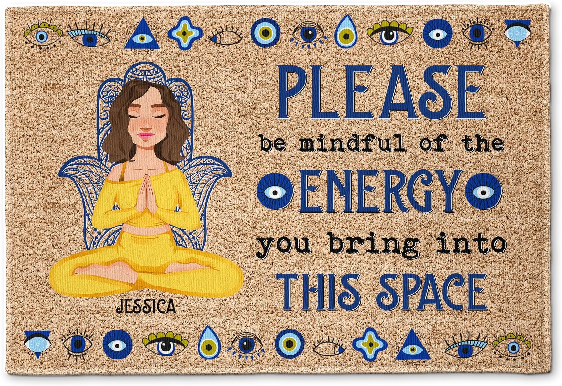 Door Mat Check Your Energy at The Door Yoga Non