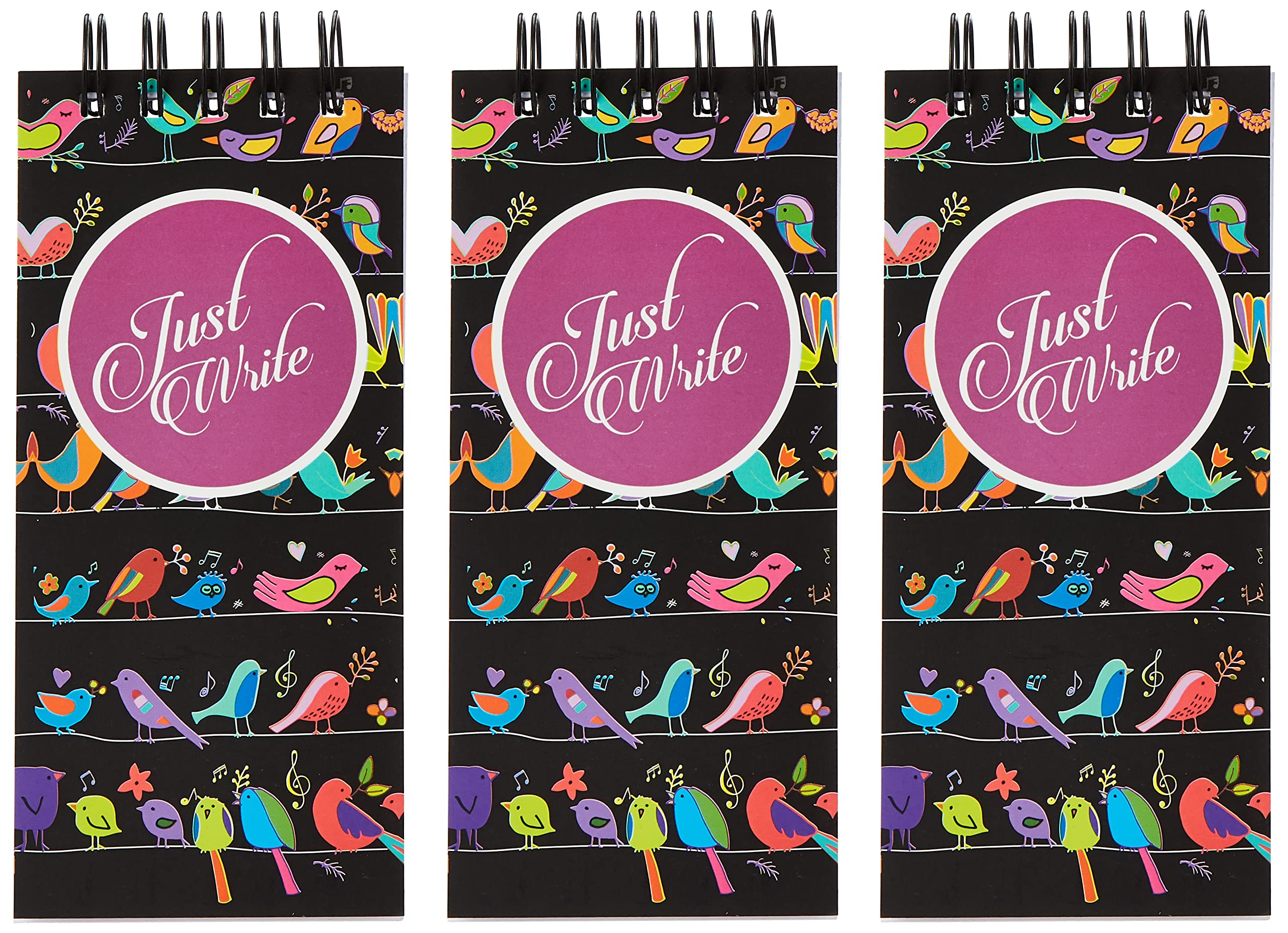 Amazon Brand - Solimo Writing Pad, Pack Of 3, To Do List Notepad, Just Write, Stationery Supplies For School And Office Going Kids And Adult, 100 Pages