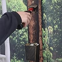 Vista 4 de Abrebotellas magnético y no magnético vintage montado en la pared bronce antiguo