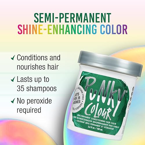 Vista 124 de Jerome Russell - Tinte de color para el pelo en crema, Rosa roja Verde alpino