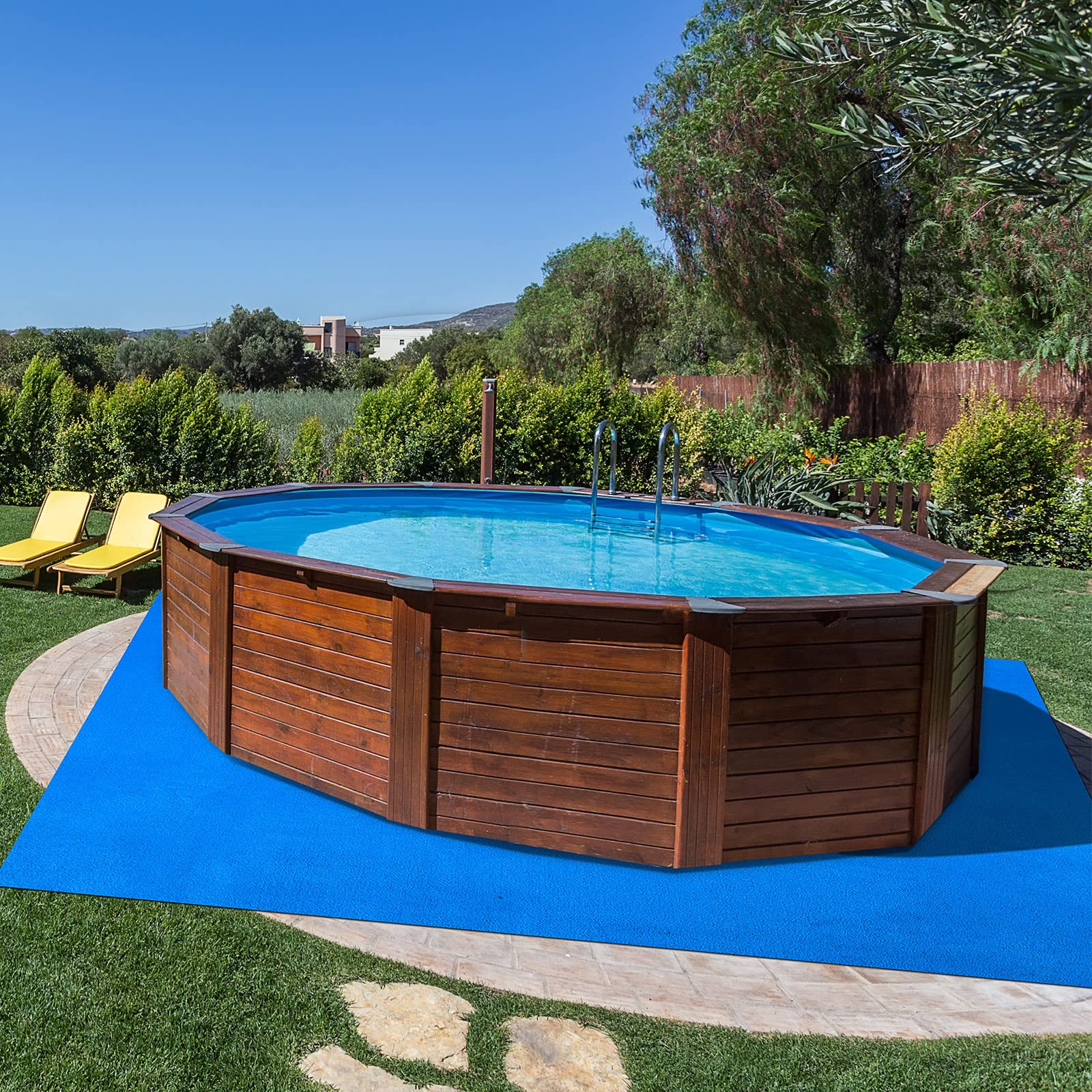 Above Ground Pool Liners Amazon Amazon.com : Tinideya 18 Ft Round Pool