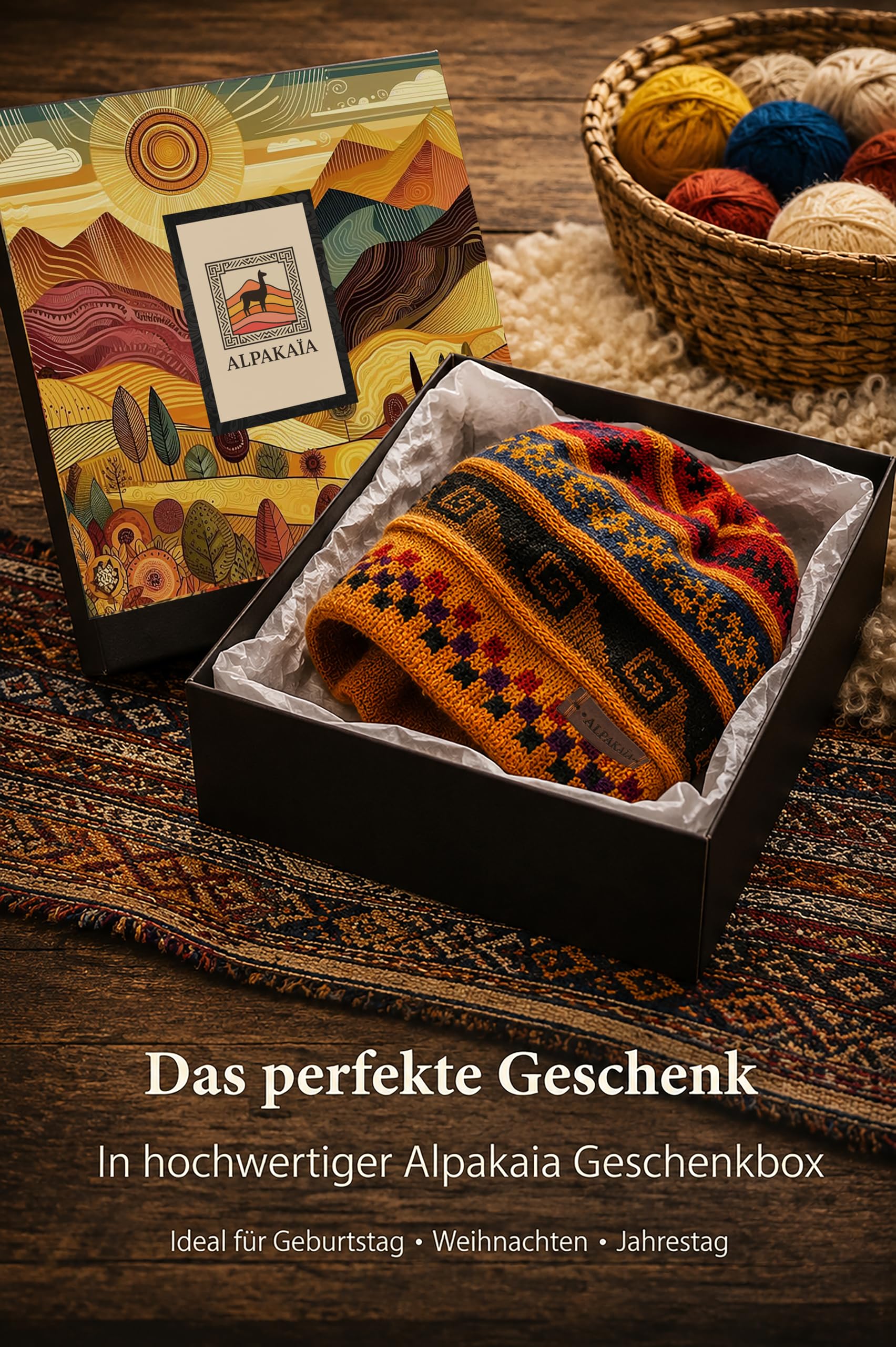 Generisch Alpaka Mütze Damen Herren – 100% Baby Alpaka – Wintermütze