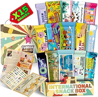 International Snack Box | Premium Exotic Foreign Snacks | Unique Snack Food Gifts | Try Extraordinary Turkish Snacks | Candies from Around the World (Midi Green)