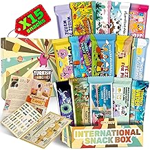 International Snack Box, Unique Experience with Universal Exotic Candies and Treats from around the World, Gift-Ready Foreign Foods in Packages Inspired by European, Japanese and Korean Cultures