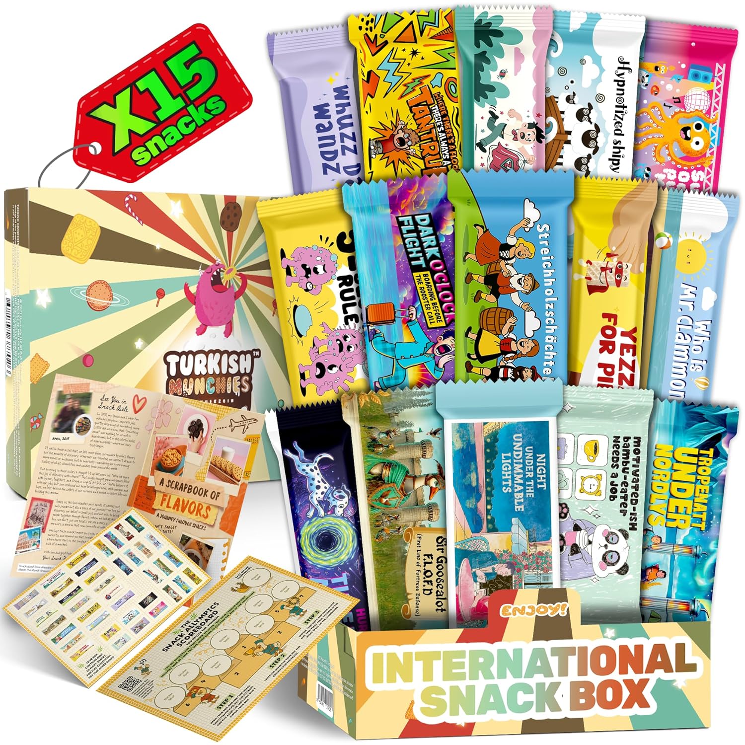 Caja de Snacks Internacionales, Dulces Exóticos