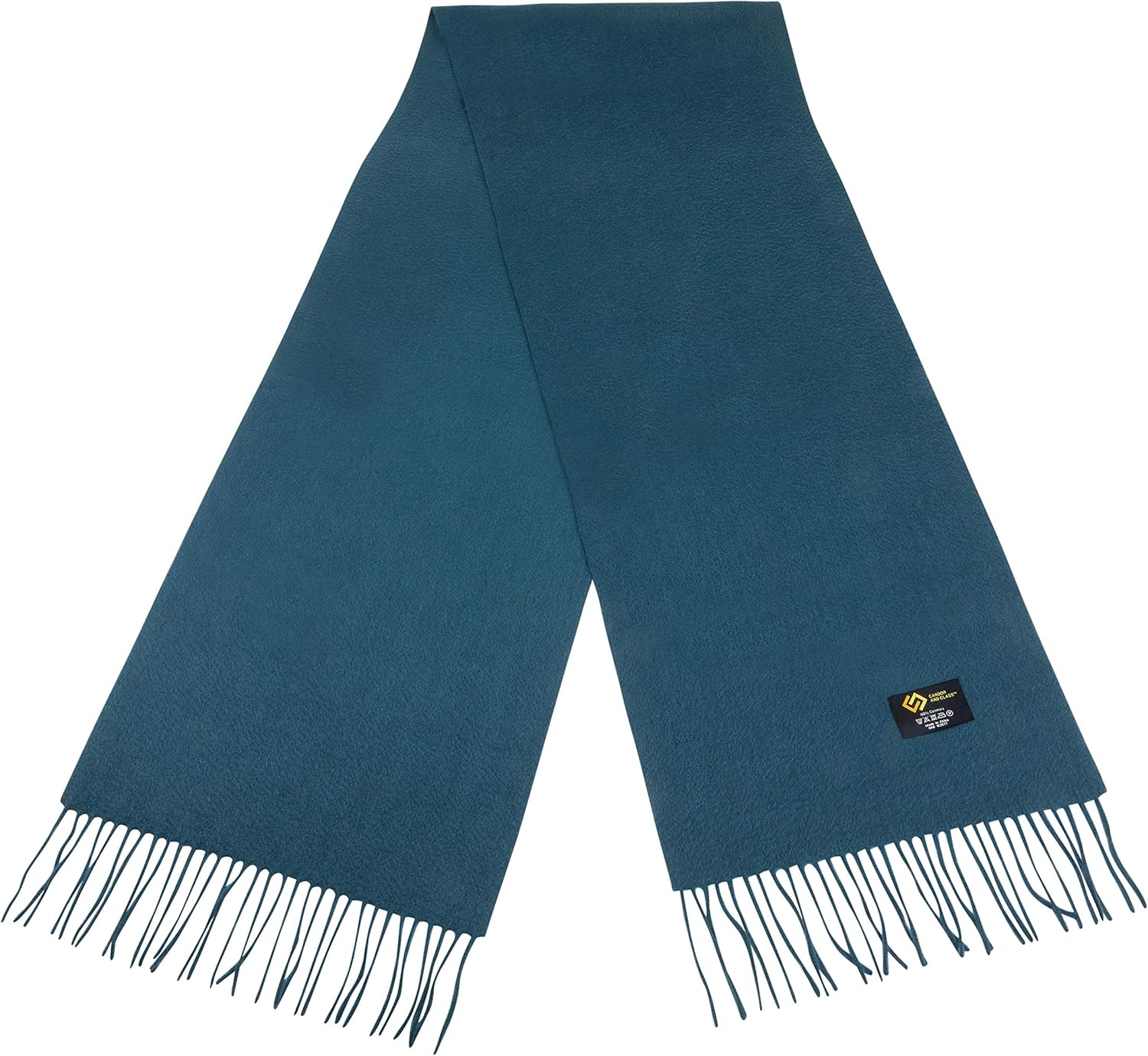 Women's 100% Pure Cashmere Scarf, Solids, Plaids, Soft Cashmere Scarfs for Women and Men, Gift Box (Solid Teal)