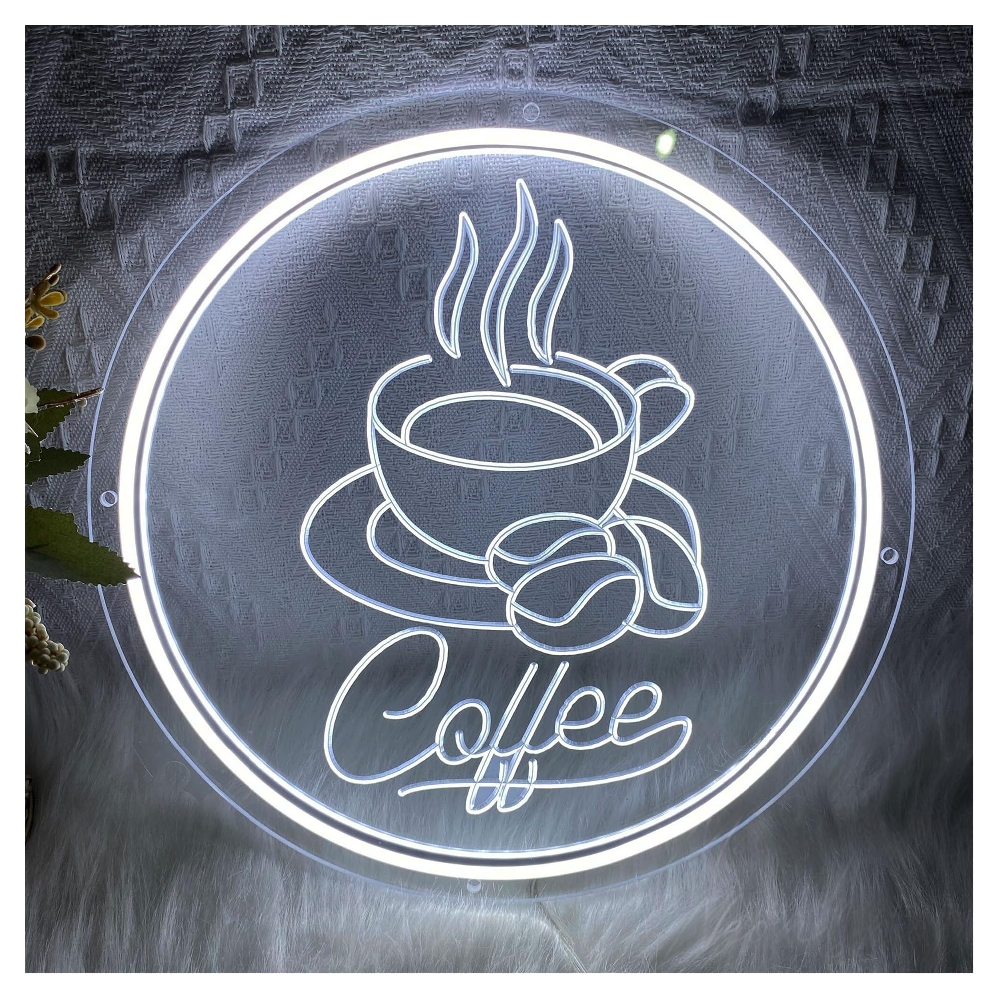 Wiszące neony artystyczne Znak Neonowy Kawy, Znak Kawy, USB Light Up Sign, Znak Kawy Do Kuchni, Kawa Bar Dekoracja Ściana 46cm