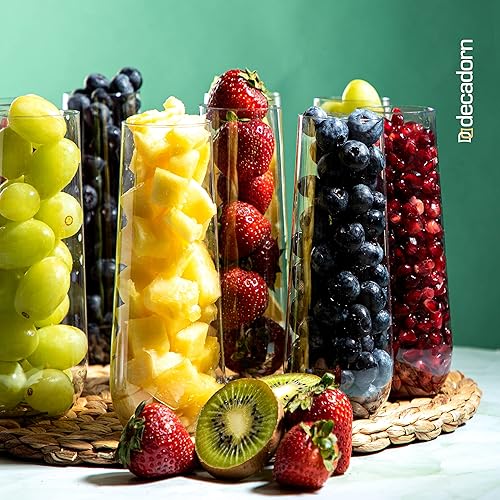 Miniatura 6 de DECADORN Copas de champán tipo flauta transparentes sin tallo de plástico, paquete de 48 - Copas de champán de plástico de 9 oz - Vasos de mimosa