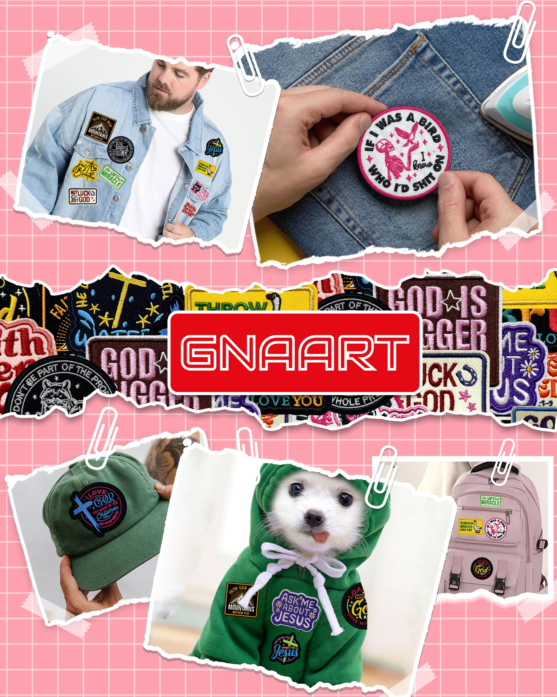 Parche de calor con texto en inglés "Let Them Heat" de 7,6 cm, motivacional, empoderador, inspirador, viaje inspirado en planchar/coser, parches de tela bordada, parches de apliques para sombreros de