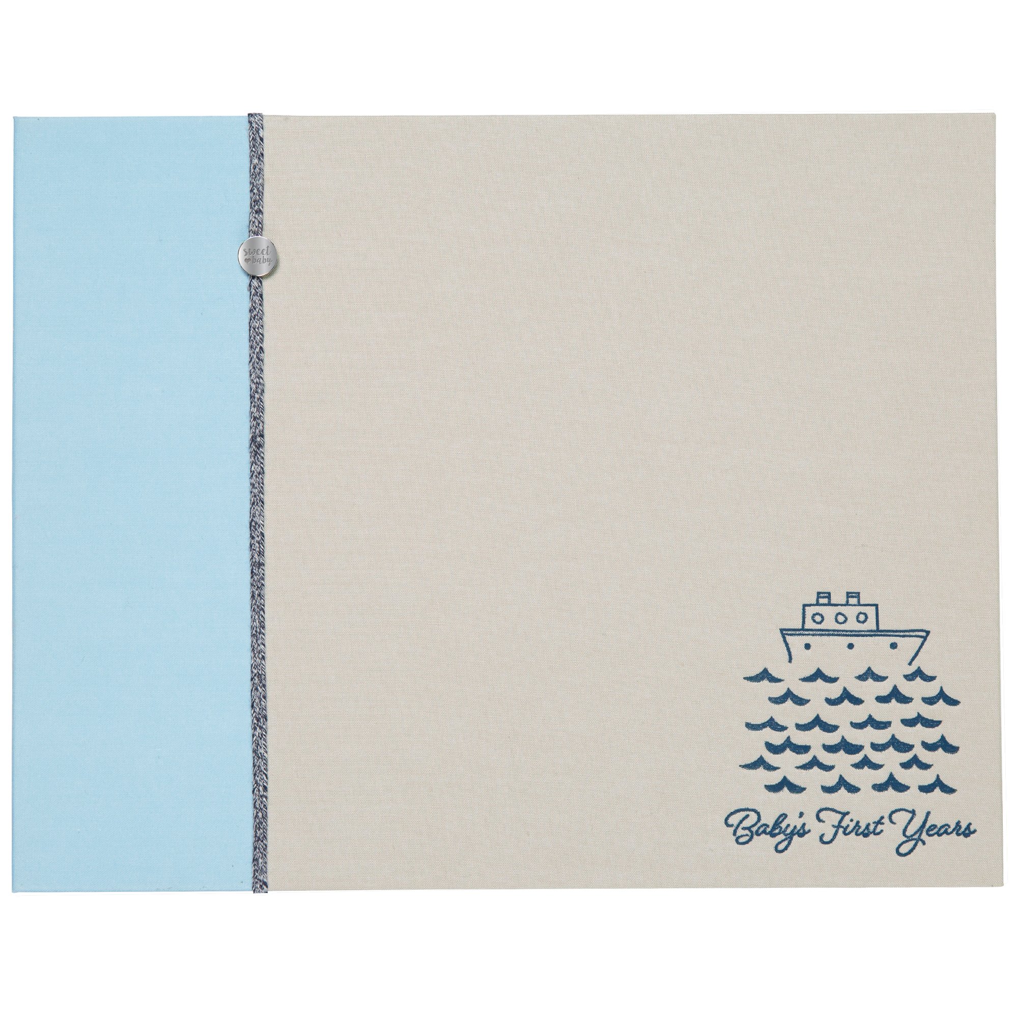 C.R. Libro de recuerdos del primer año del bebé Gibson, Azul náutico, 12.5" Width x 9.75" Height