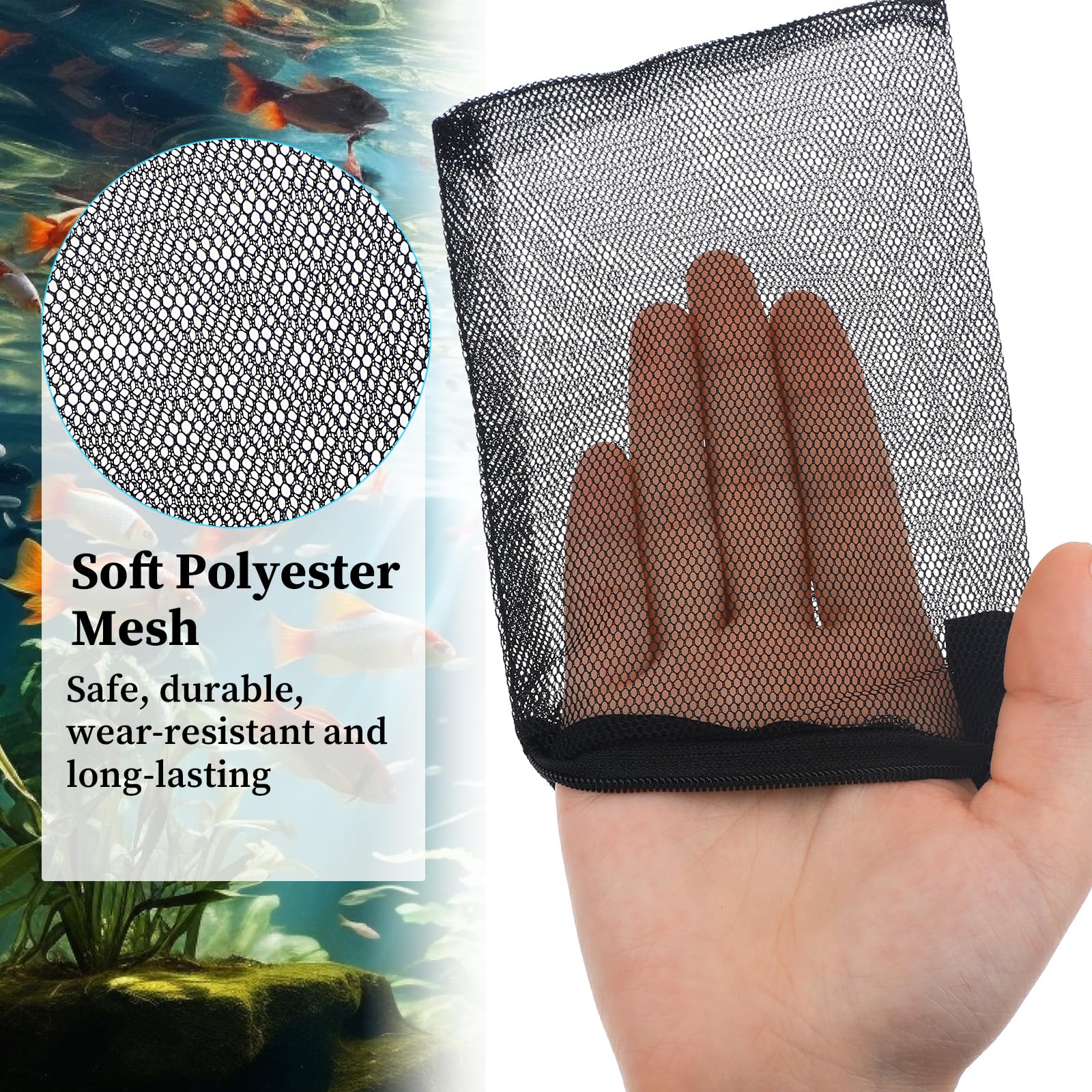 5 Filterbeutel Für Aquarium - 15x20 Cm, Mit Reißverschluss, Wiederverwendbar Für Aktivkohle & Medien