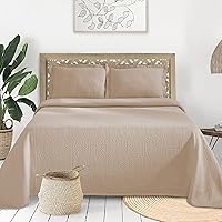 Vista 32 de Superior Juego de colcha de algodón Fleur De Lis, mantas cálidas, ropa de cama para todas las estaciones, decoración de dormitorio, colcha