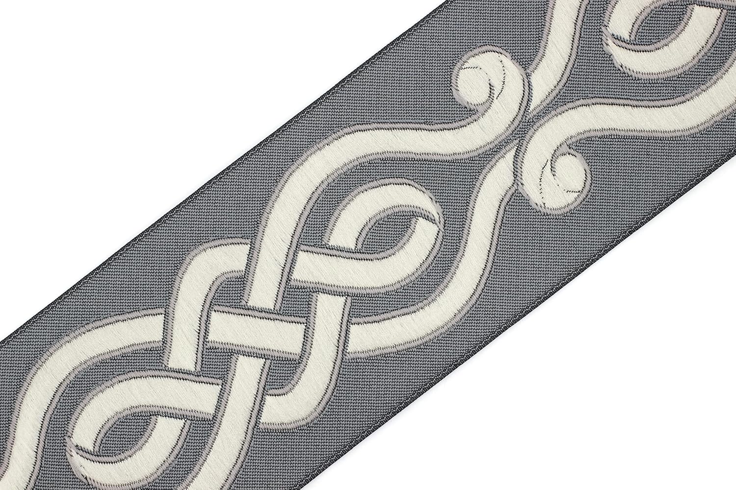 3.8 Yards Spool 2.7" Spiral Drapery Trim Jacquard Ribbon for Your Drapes Curtains Drapery Banding Trim Tape V7 142