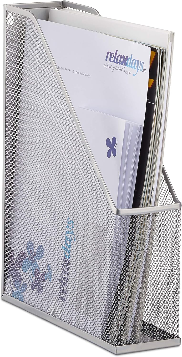 Organizer Magnetico A 3 Tasche NiOffice – Porta Riviste E Posta Per Frigorifero, Parete O Armadio, Nero, Senza Fori