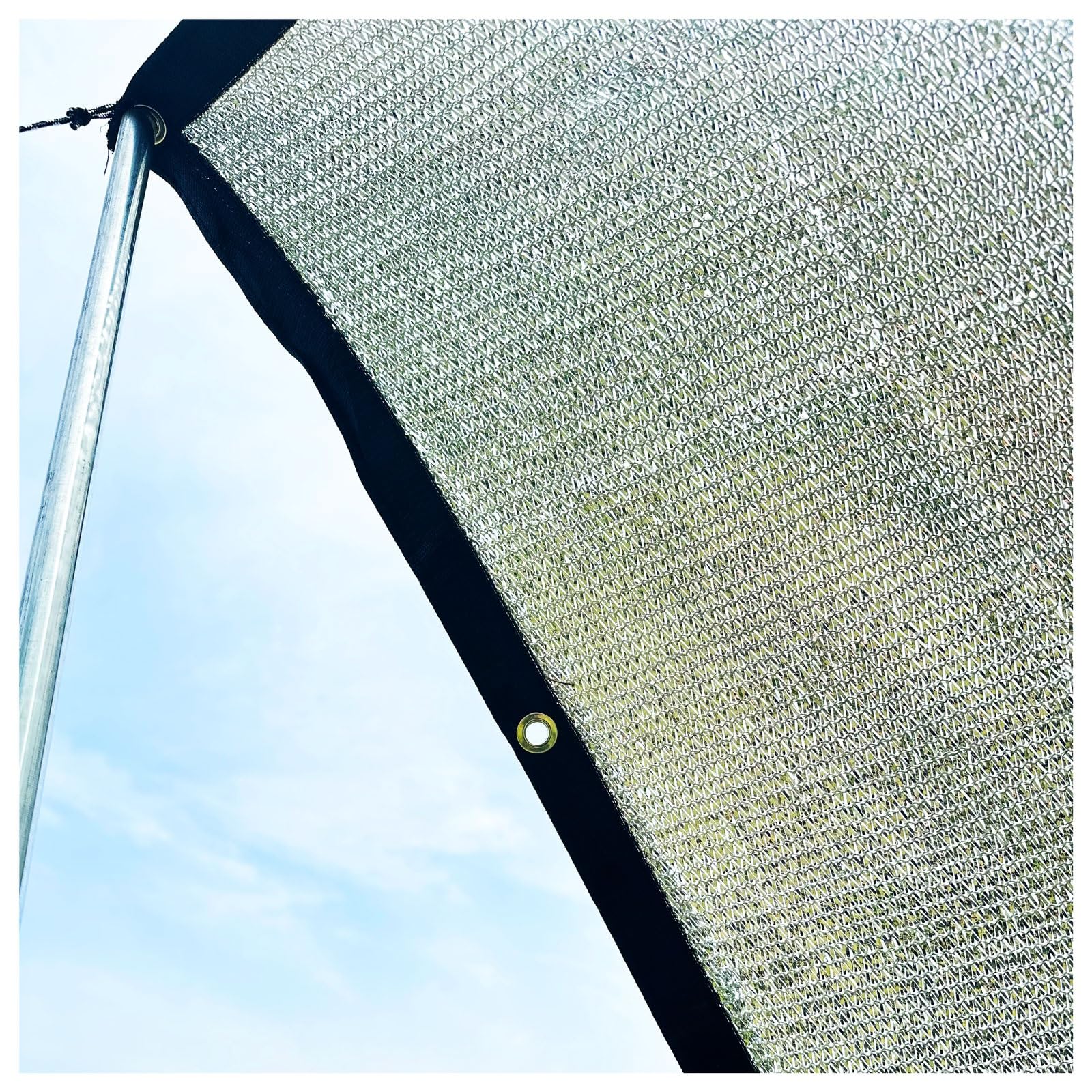 Tela de sombra para exteriores reflectante UV con ojales para cubiertas
