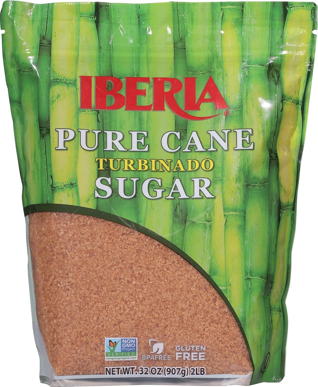 Iberia Pure Cane Raw Turbinado Sugar 2 lb 1 Pack Turbinado
