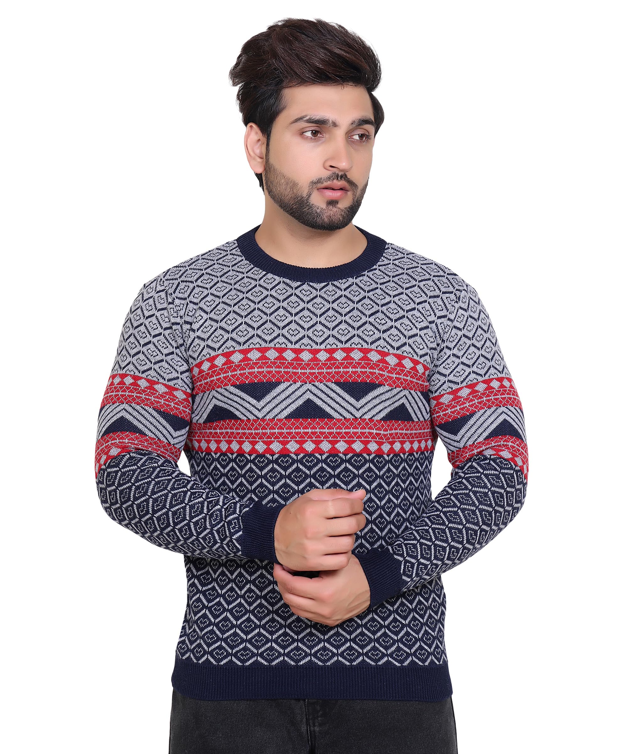 grand line GRANDLINE Men Winter WEAR Pullover Sweater with Round Neck and Trendy DESIDNS Suitable for Casual-picture-26