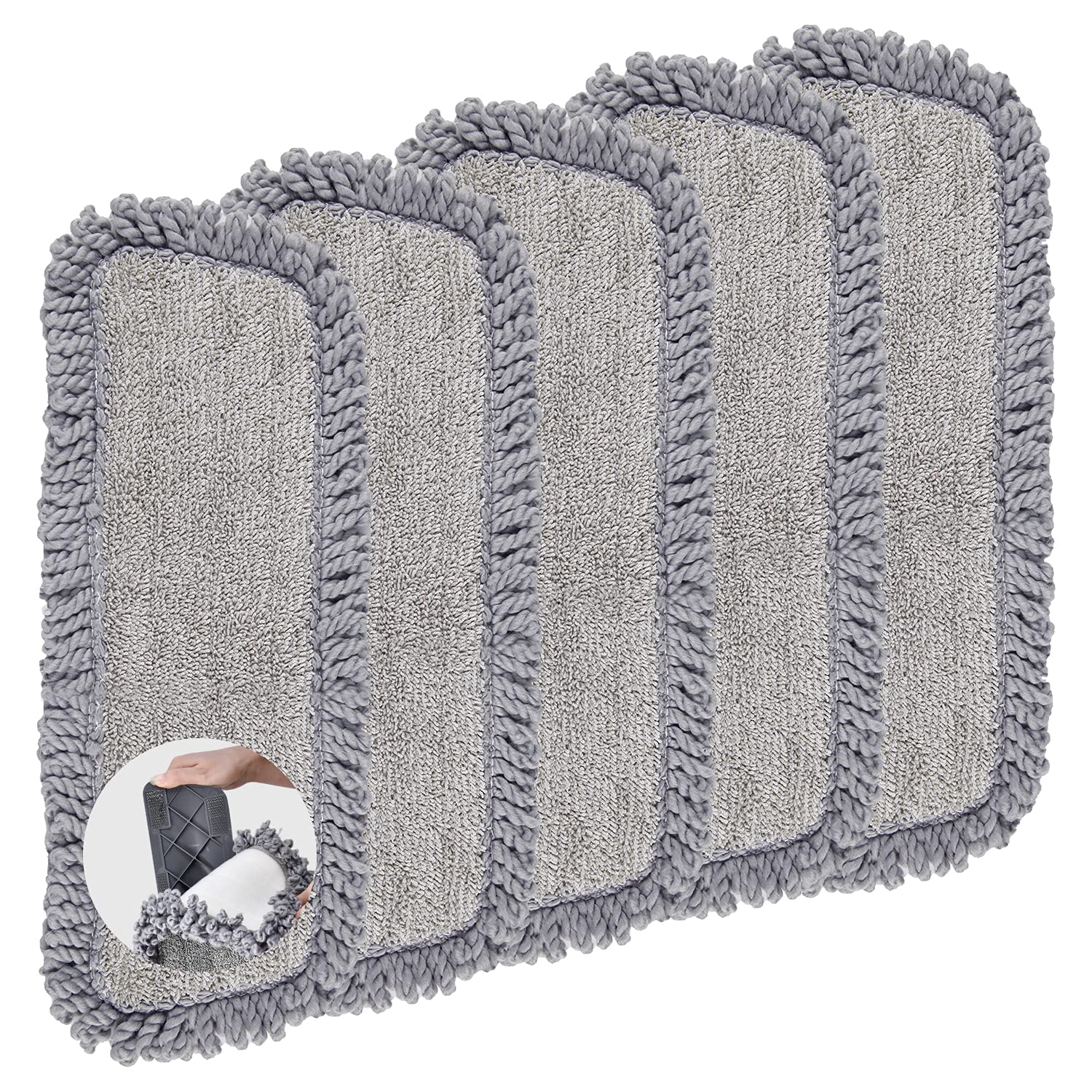 EXEGO Microfiber Replacement Mop Pads Heads for Wet Dry Dust Mop, Spray