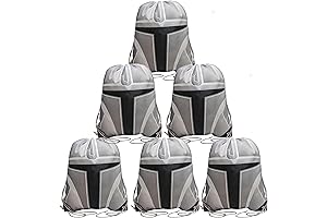 Think Green Fun Mandalorian Drawstring Backpack Party Favors