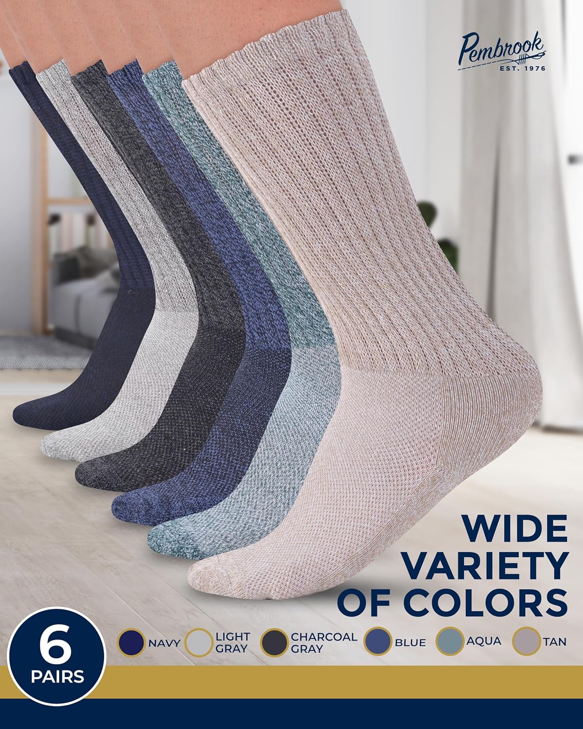 Pembrook Diabetic Socks for Men and Women - Non-Binding Neuropathy Socks - Image 2