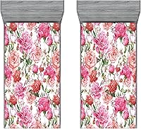 Vista 55 de Ambesonne Sábana bajera africana, estampado abstracto de líneas únicas, funda de cama con bolsillo profundo elástico para mayor comodidad