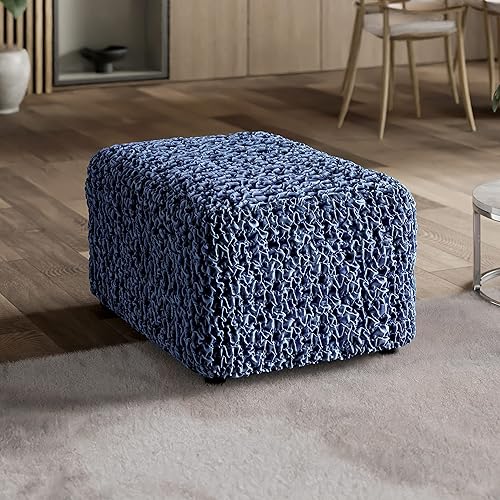 Miniatura 2 de PAULATO BY GA.I.CO. Funda otomana  Sofá taburete de terciopelo elástico  Protector de puf para mascotas y niños  Funda otomana suave  Fundas de