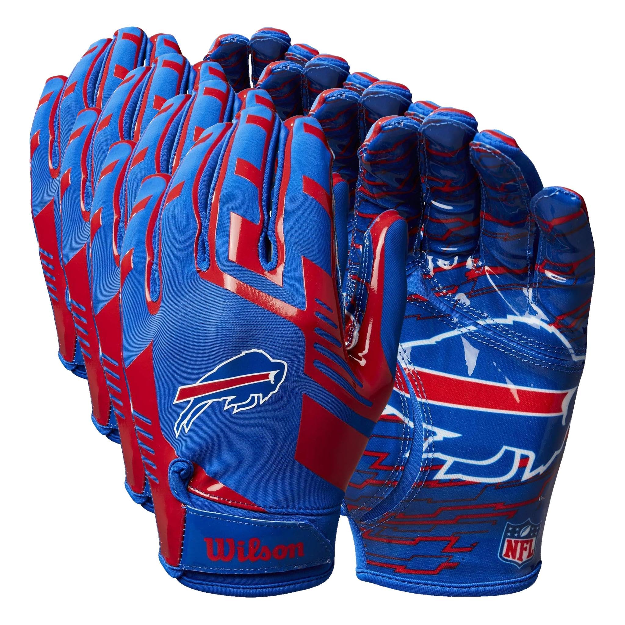 Wilson NFL Stretch Fit Football Gloves – Youth and Adult Sizes