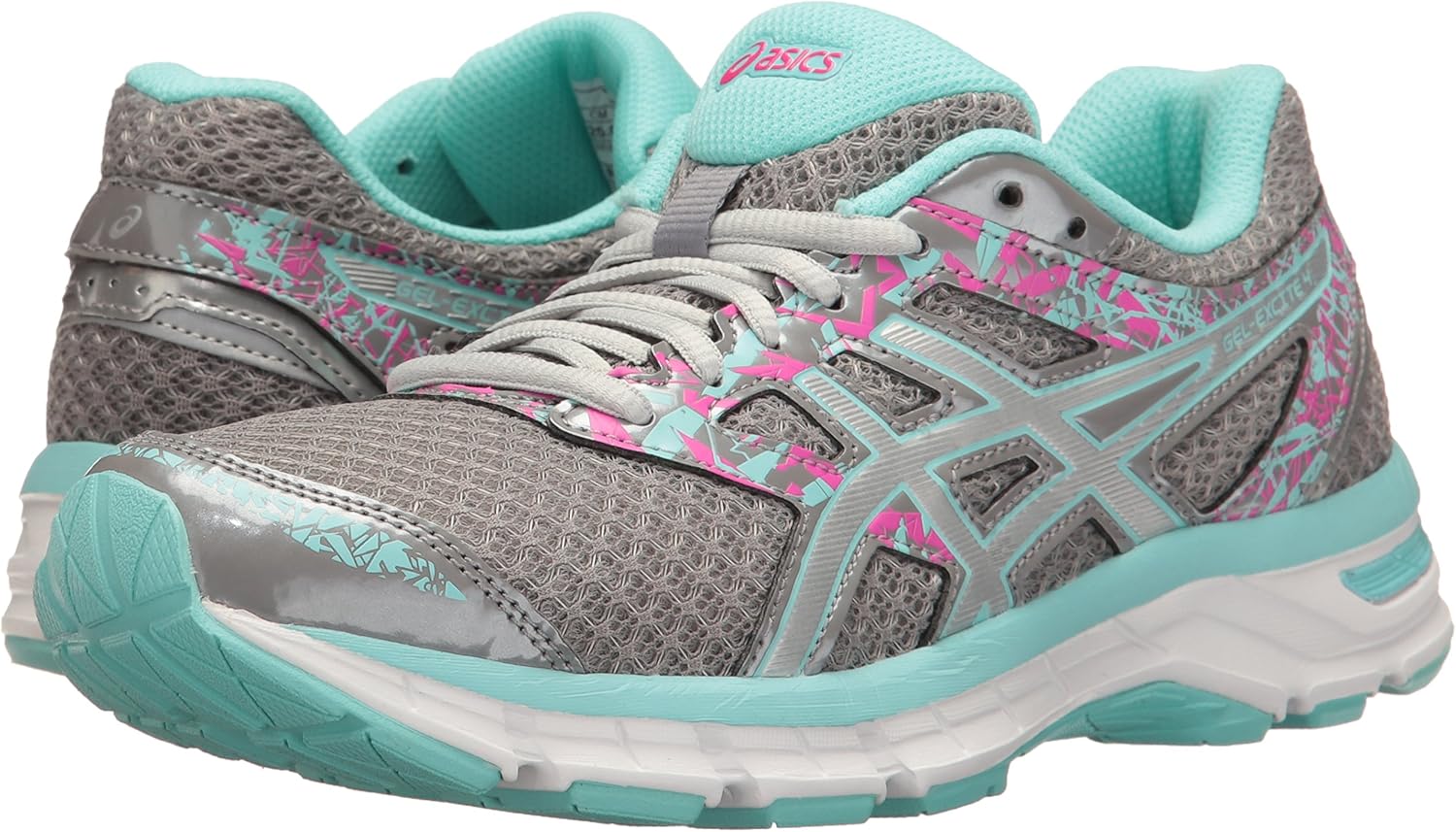 ASICS Women's Gel-Excite 4 Running Shoe 8.5 Aluminum/Silver/Aqua Splash