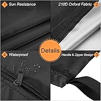 Vista 4 de uxcell Bolsa de viaje para lavandería, 32 x 24 pulgadas, Oxford para ropa sucia con cremallera con asa, impermeable, reutilizable, lavable, bolsa