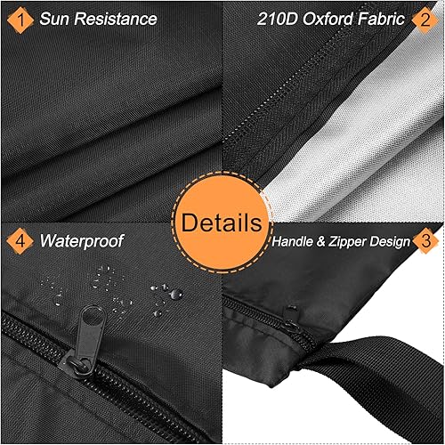 Miniatura 4 de uxcell Bolsa de viaje para lavandería, 32 x 24 pulgadas, Oxford para ropa sucia con cremallera con asa, impermeable, reutilizable, lavable, bolsa de