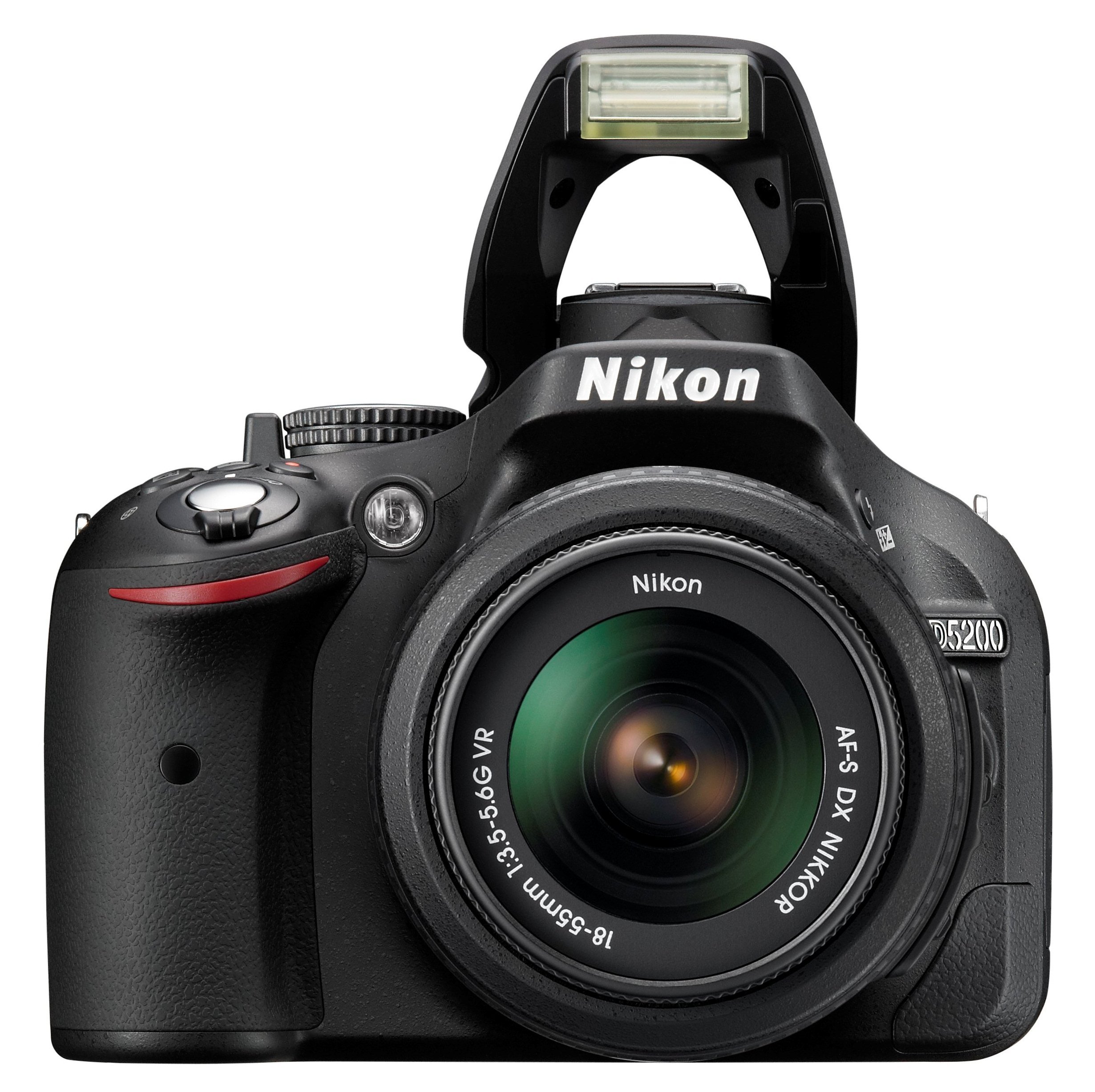 Nikon D5200 SLR-Digitalkamera 24,1 Megapixel 7,6 cm TFT-Display Full HD HDMI Kit AF-S DX 18-55 mm II Objektiv schwarz