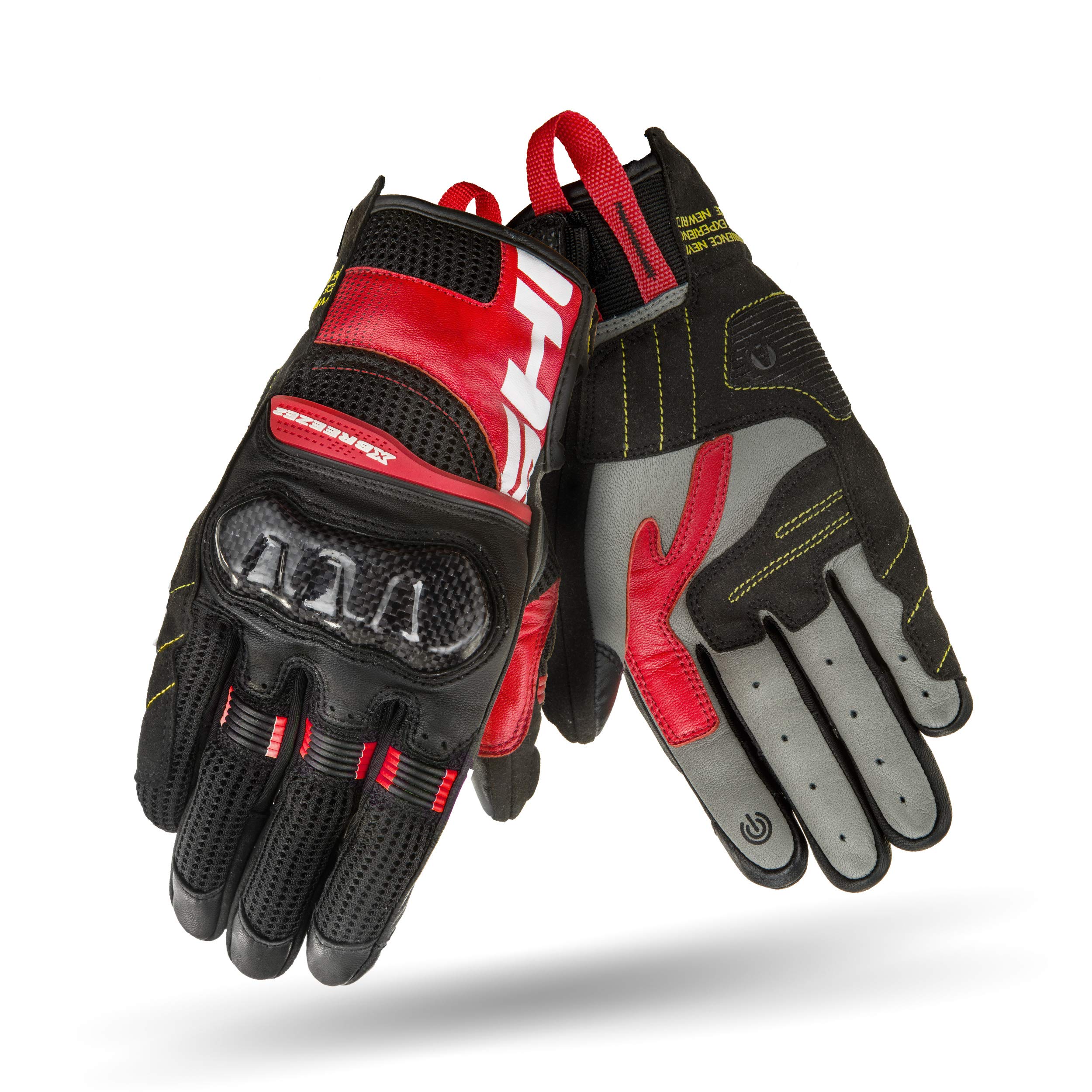 Shima X-Breeze 2 Guantes Moto Hombre - Guantes Ventilados, Touchscreen, Verano Textil con Protector Nudillos de Carbono, Palma Reforzada