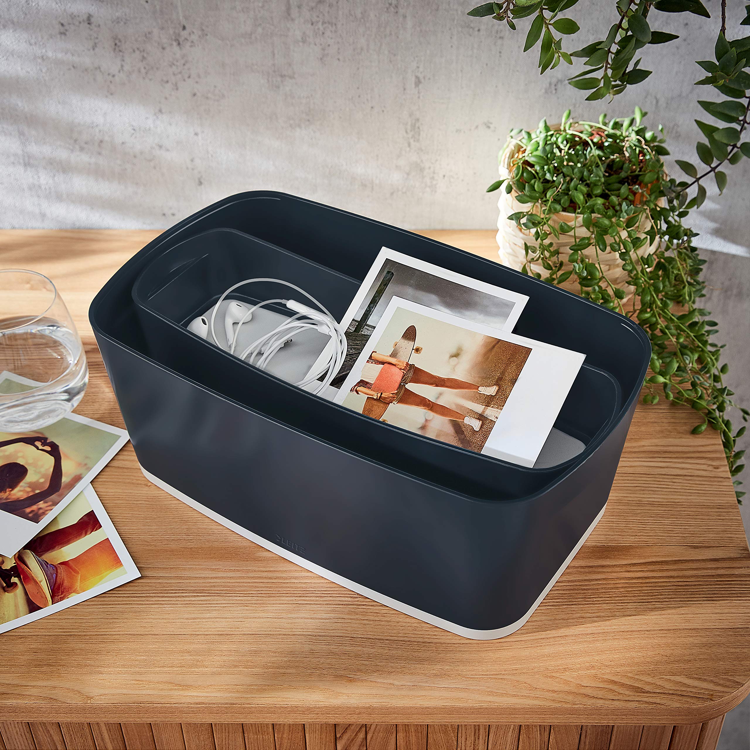 Leitz L:MyBox Tray Organizer Cosy velvet grey, Darkgray, 307 x 55 x 105 mm - Image 4