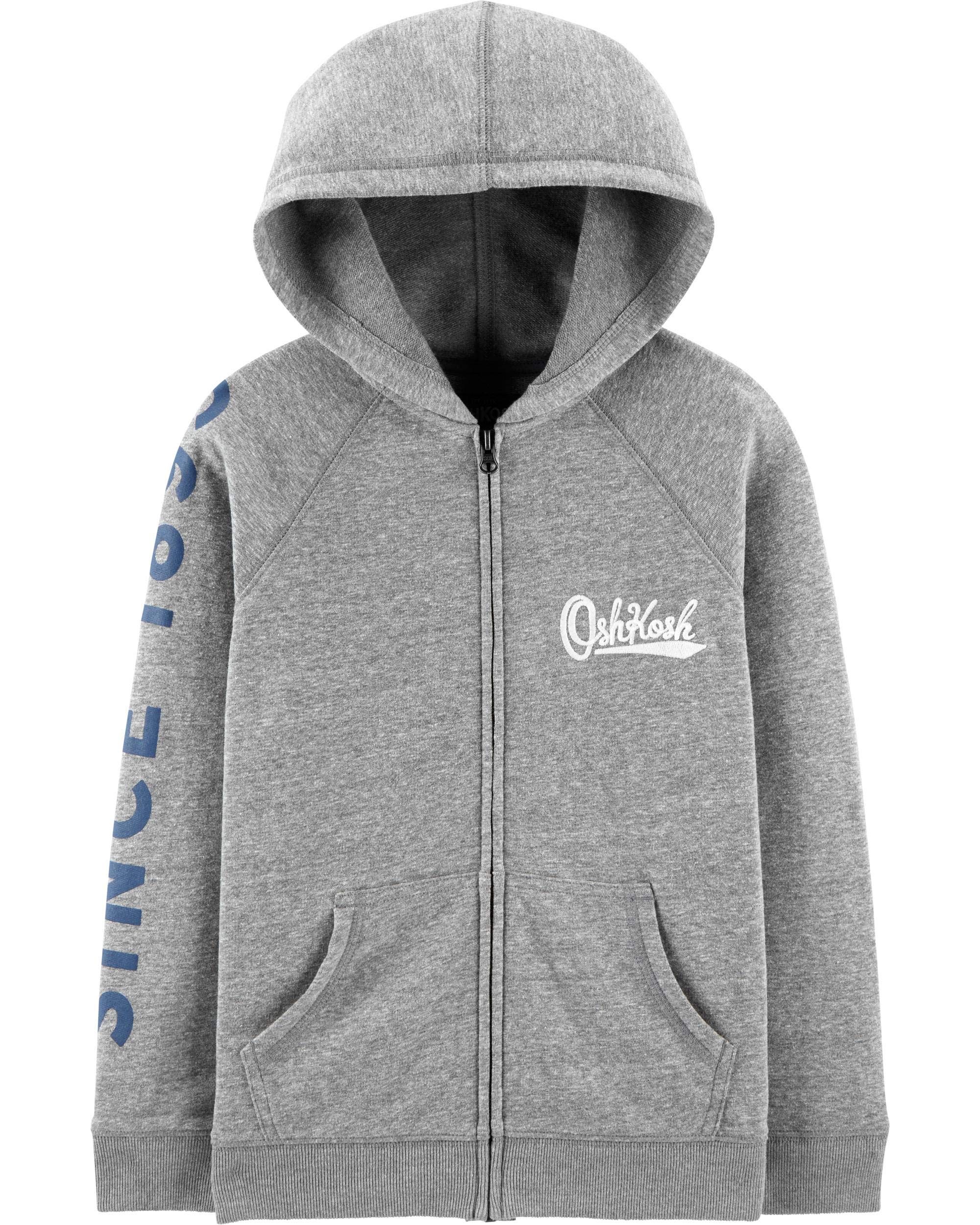 OshKosh B'Gosh Boys' Little Full Zip Logo Hoodie