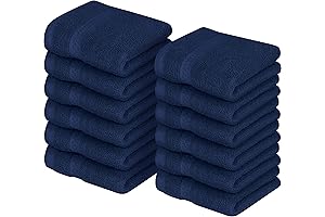 Utopia Towels 12 Pack Premium Wash Cloths: Soft, Absorbent Navy Blue Essentials