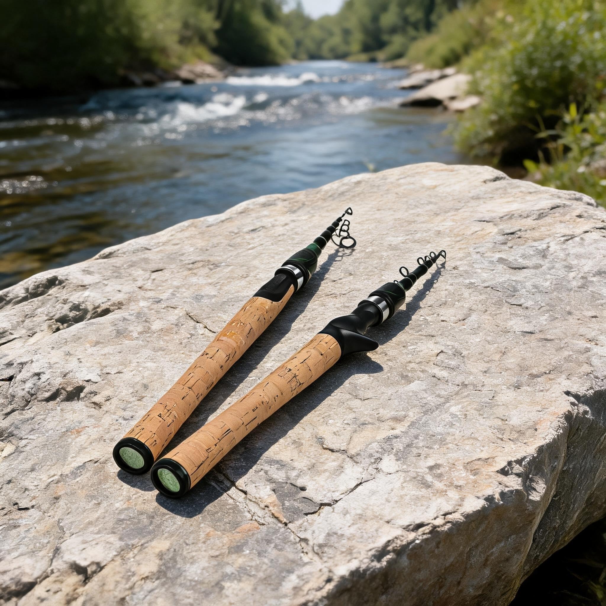 Canna da Pesca in di Carbonio 210cm Portatile Canna da Pesca(Open reel model2.3 m) | di carbonio ad densità, leggera e , ideale per pesca sportiva e viaggi frequenti
