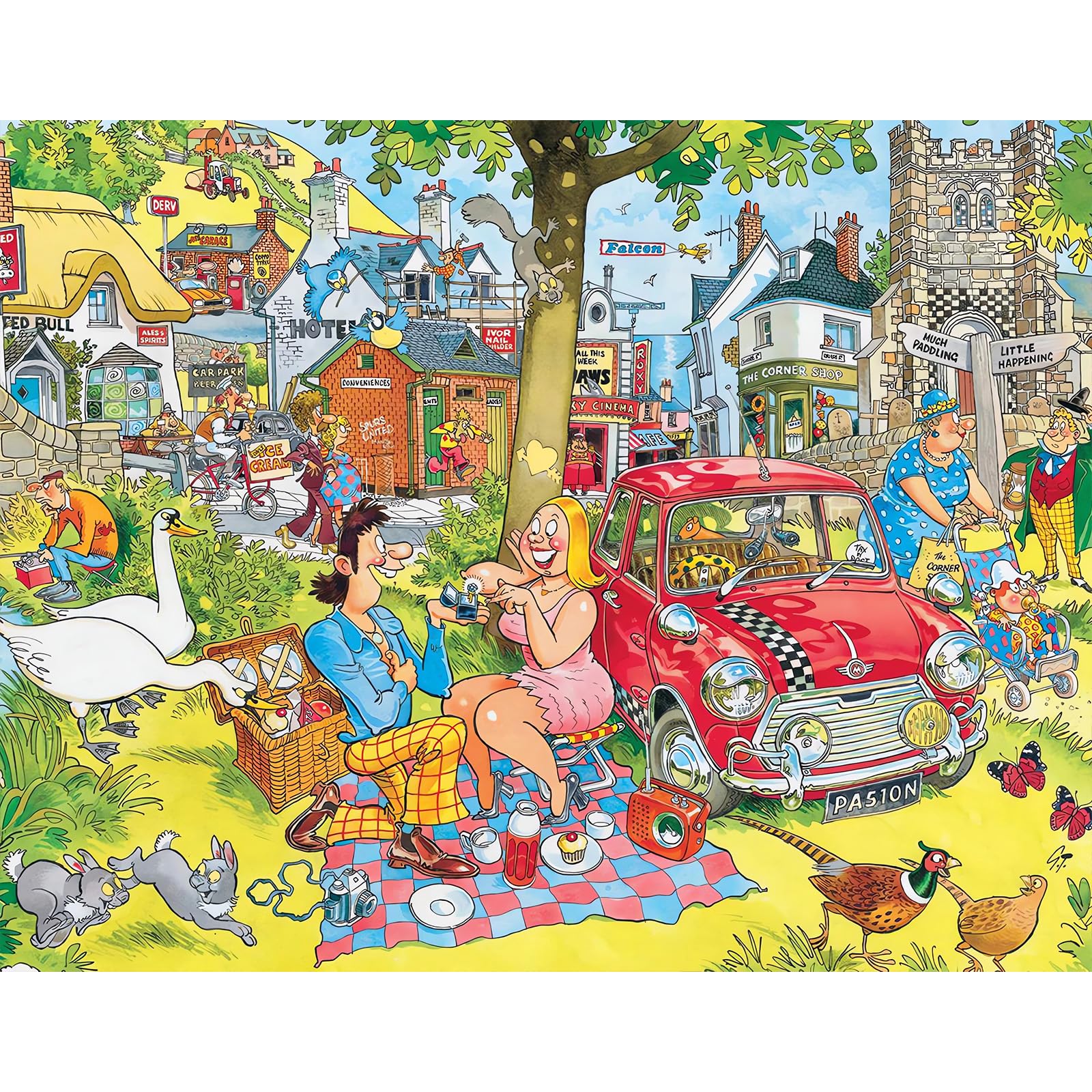 Chengqism Jigsaw Puzzles 100 Pieces for Adults Cartoon Puzzle 100 Pieces 100 Piece Jigsaw Puzzle with Extra Large Piece for Adult Educational Games-Home Decoration Puzzles for Adult Teens Seniors — image 1