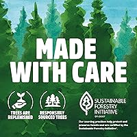 Vista 9 de Brawny Tear-A-Square - Toallas de papel cuadradas de 3 capas, 8 rollos triples = 24 rollos regulares, fuertes, absorbentes y duraderas con 3 tamaños