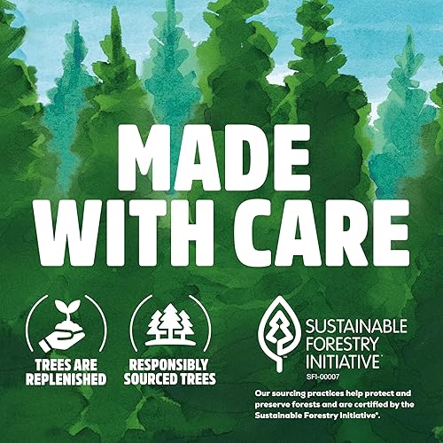 Miniatura 6 de Brawny Toallas de papel Tear-A-Square de 3 capas, 2 rollos triples  6 rollos regulares, fuertes, absorbentes y duraderas con 3 tamaños de hoja